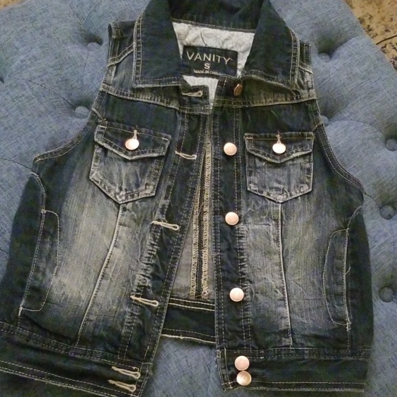 Vanity Tops - Denim Vest